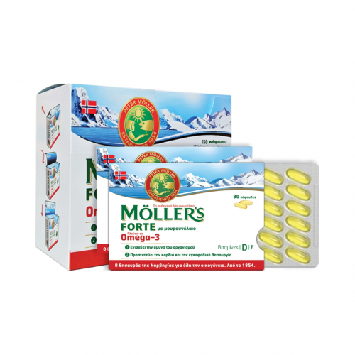 Moller's Forte Omega-3 Μουρουνέλαιο και Ιχθυέλαιο 150caps
